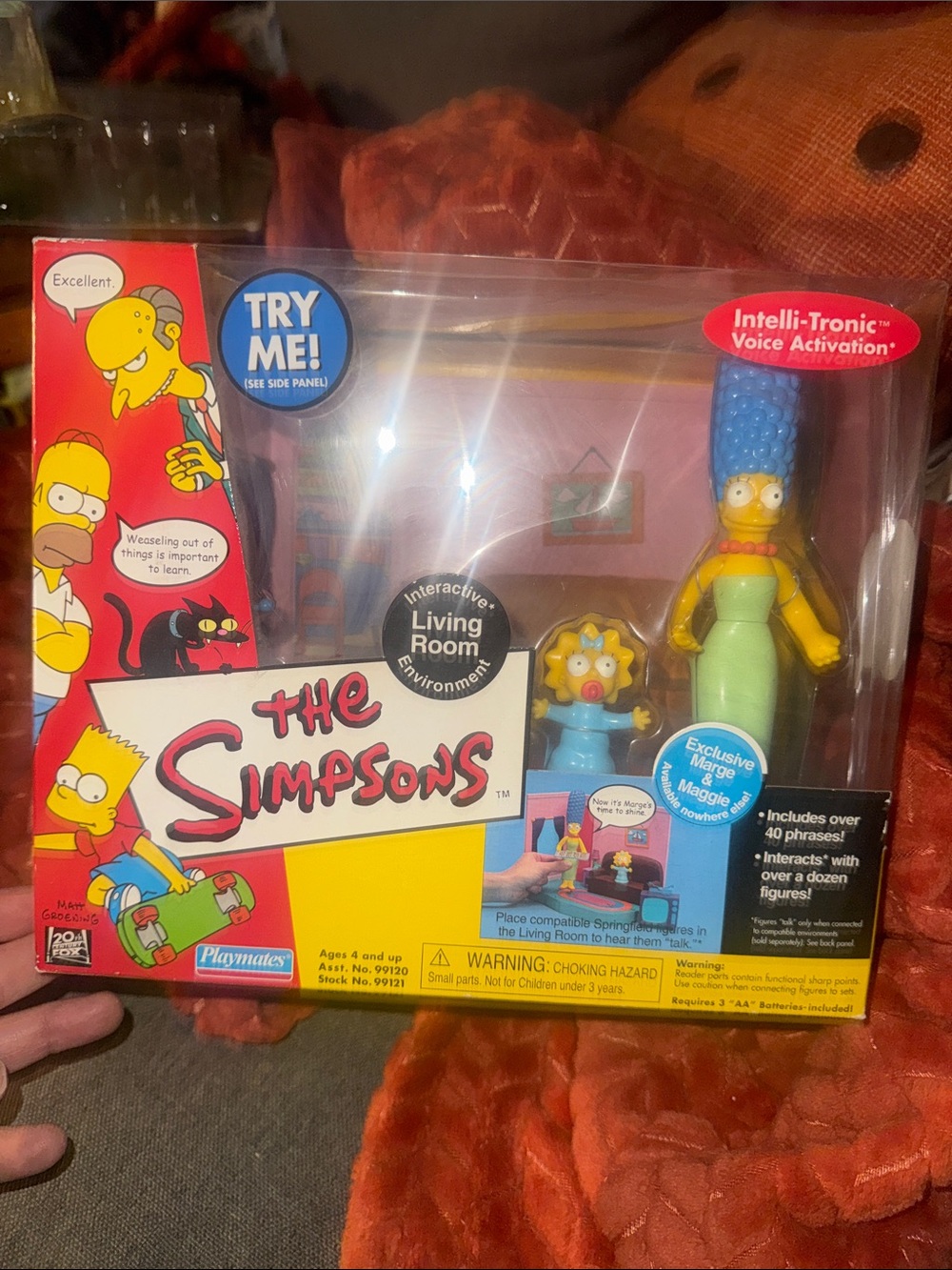 Vintage Simpsons World of Springfield Living Room Interactive Playset Playmates